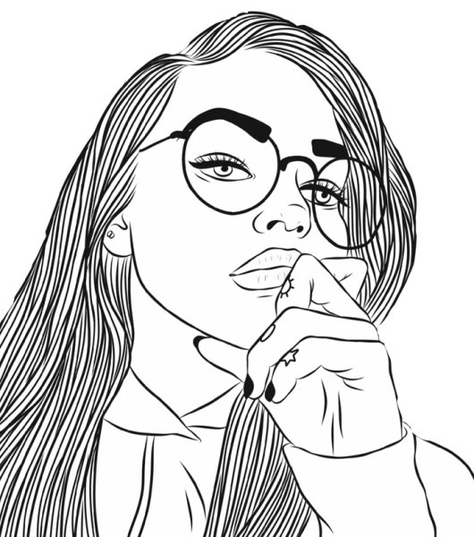 Картинки для срисовки девушки
