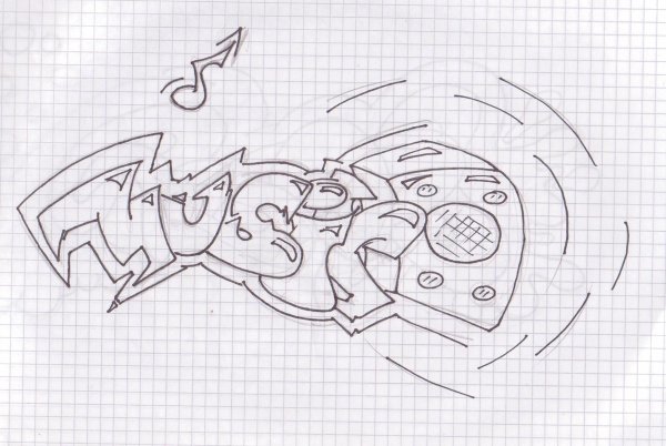 Рисунки карандашом на тетрадке