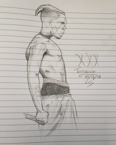 Граффити ручкой в тетради