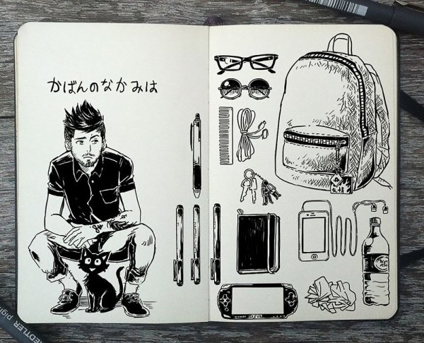 Скетчбук для рисования парни