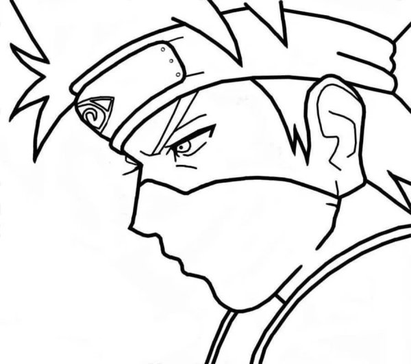 Раскраски аниме Наруто Какаси