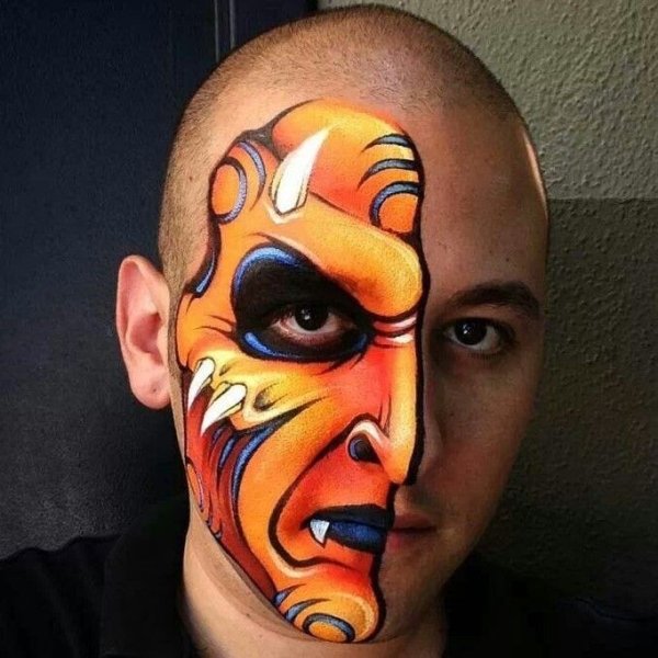 Макияж на Хэллоуин для парн