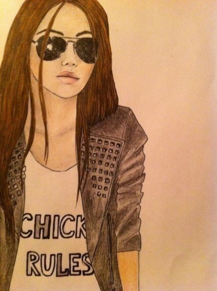 Нарисованные девушки крутые