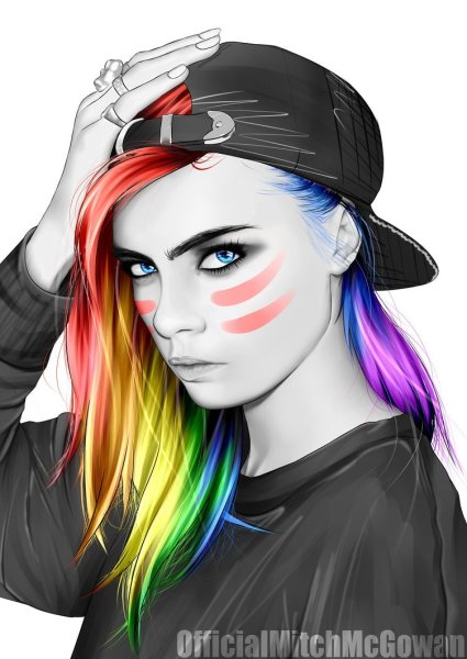 Girly_m с розовыми волосами