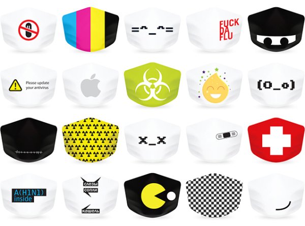 Маска от коронавируса рисунок