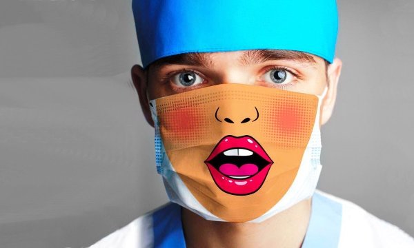 Веселая маска медицинская