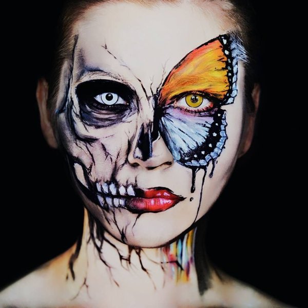 Необычный макияж на Хэллоуин