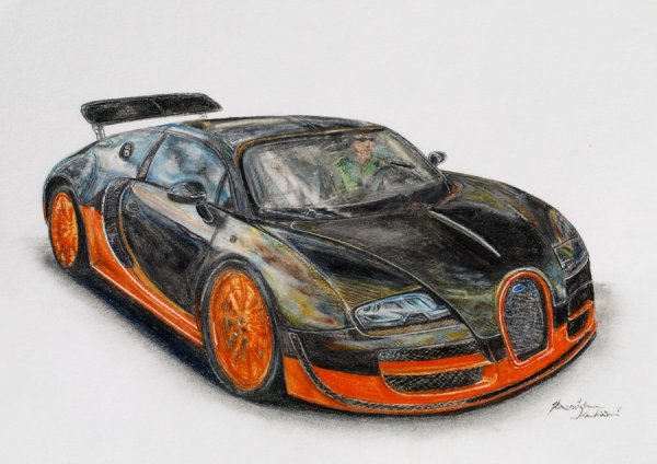 Бугатти Вейрон рисунок