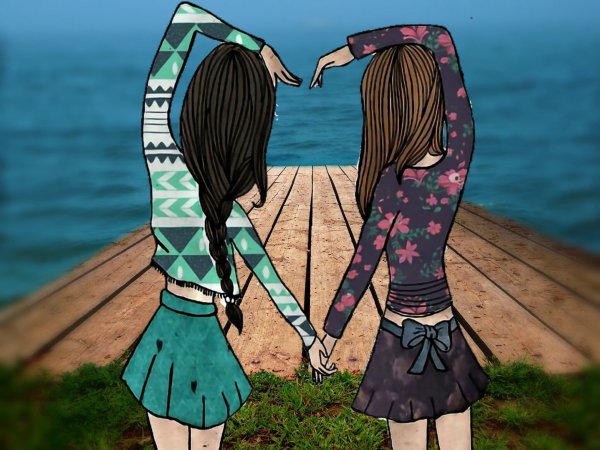 Подруги нарисованные