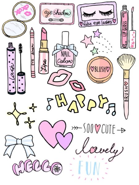 Рисунки косметики для срисовки