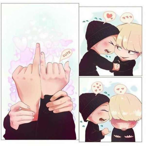 БТС Чиби Чимин и тэхён