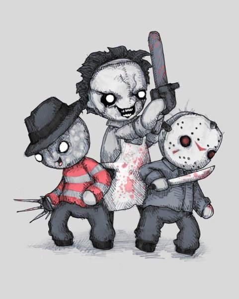 Милые ужастики рисунки