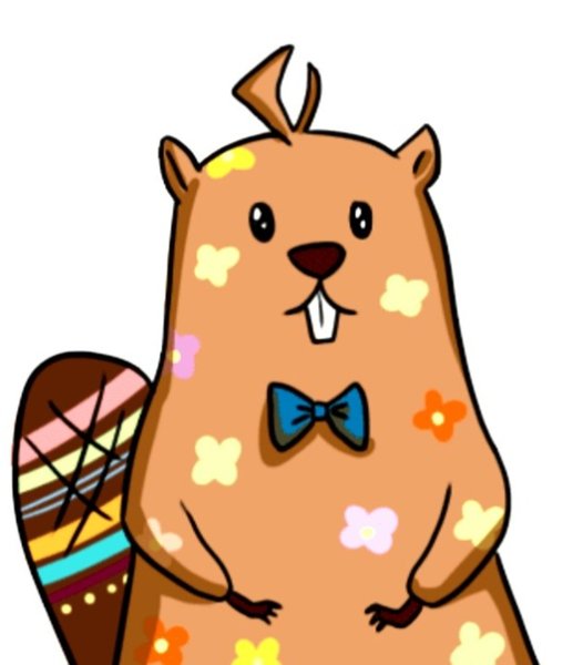 Милый арт бобра