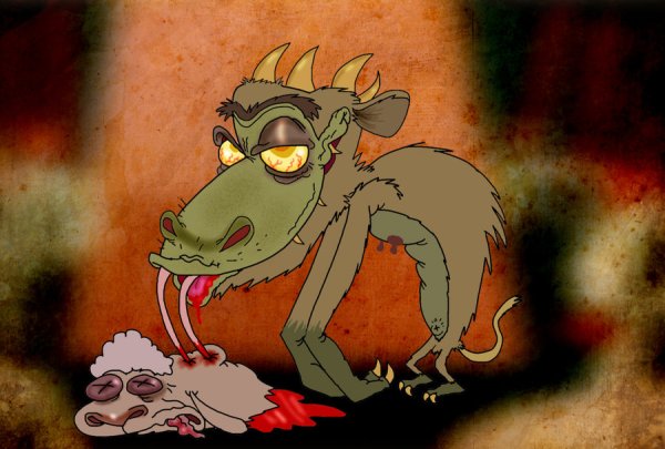 Рисунок необычной чупакабры