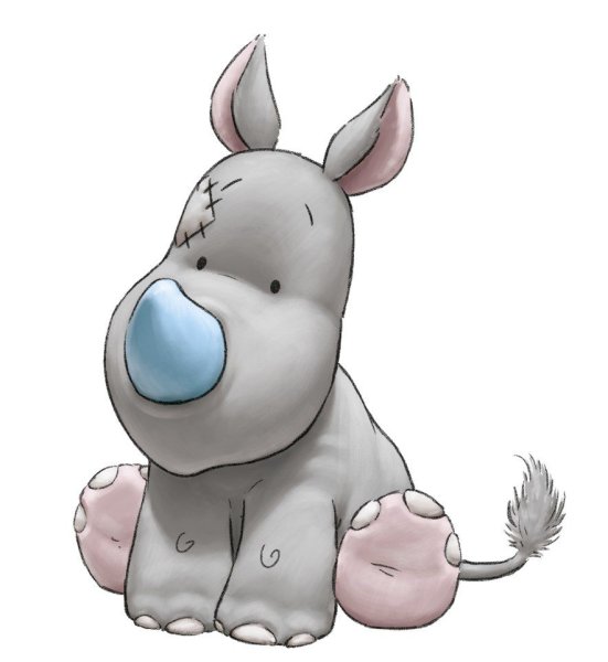 Милый носорог рисунок