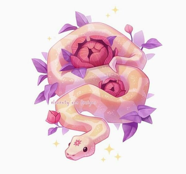 Милые арты со змейками