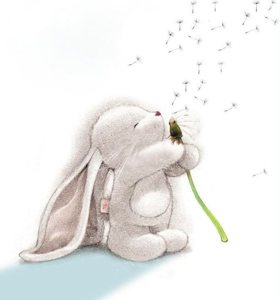 Зайка с одуванчиком