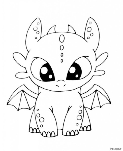 Беззубик раскраска милый