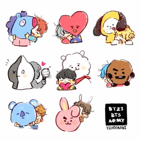 BTS and bt21 Чиби