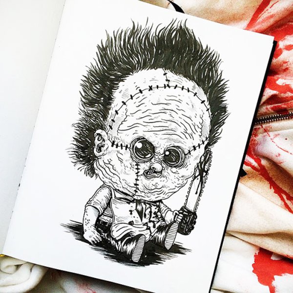 Маленькие страшные рисунки для срисовки