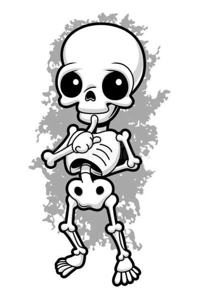 Мультяшный скелетик