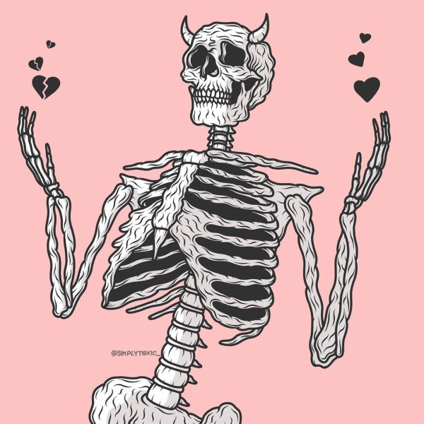 Кот скелет арт