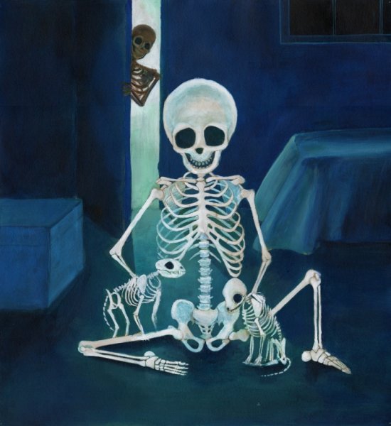 Череп с цветами