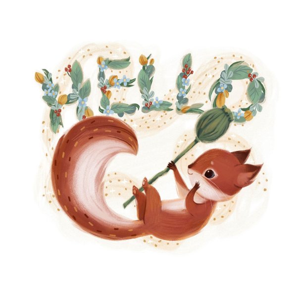 Иллюстрации милые белки