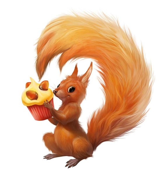 Белочка мультяшная