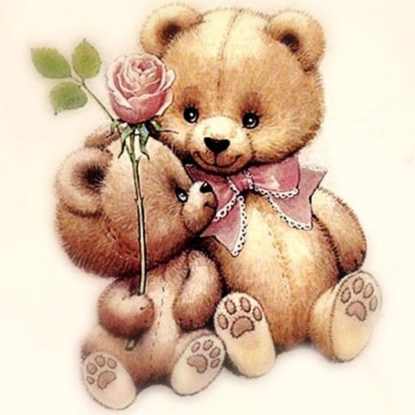 Открытка с медвежонком