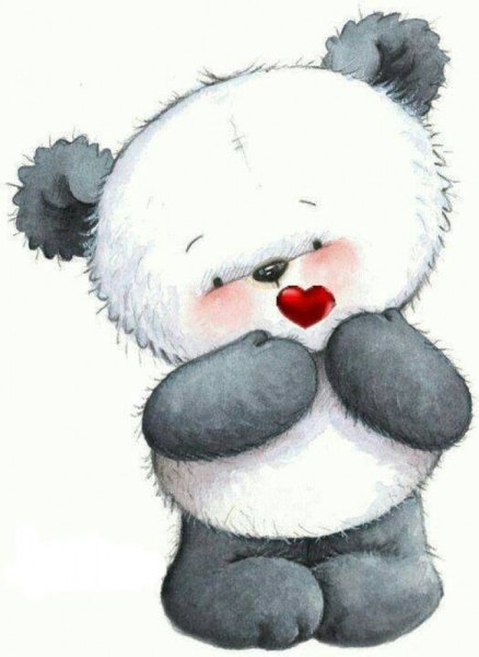 Мишка милый рисунок для срисовки