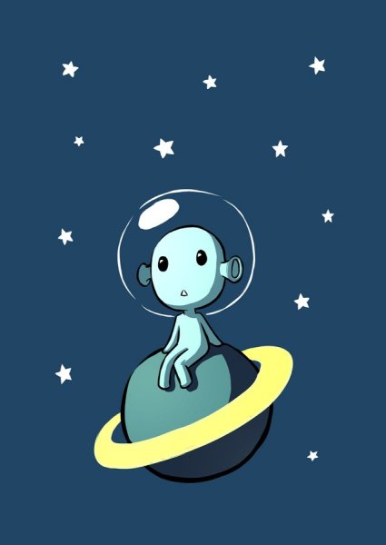 Рисуем милого инопланетянина