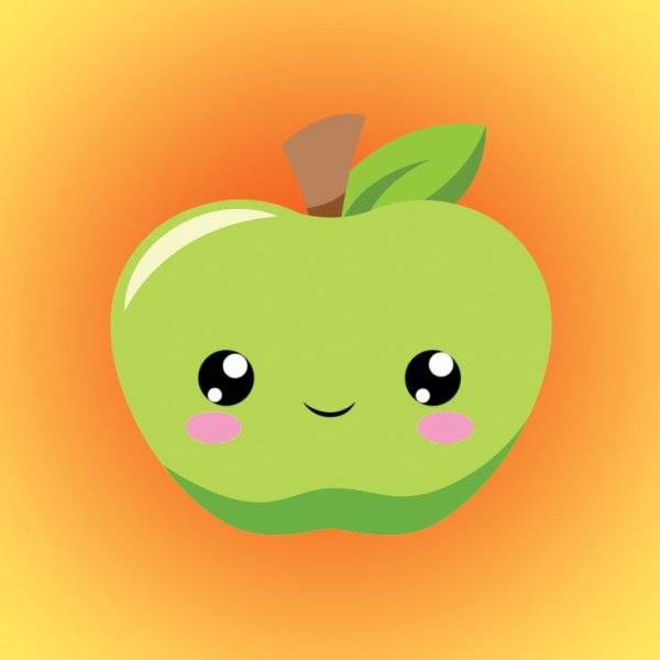 Милое яблочко с глазками