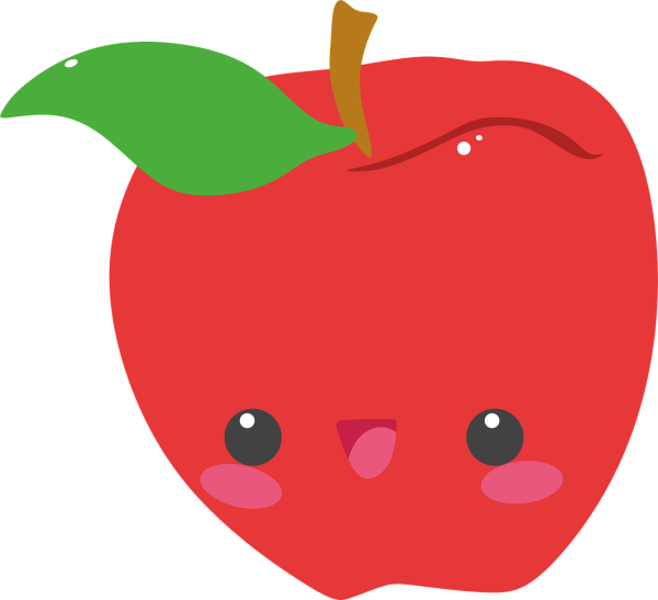 Яблочко мультяшное