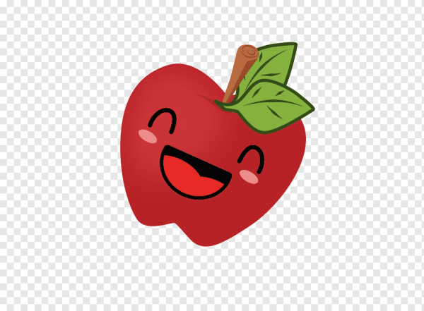 Рисунок няшного яблочка