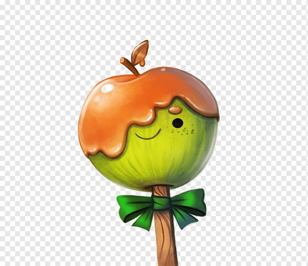 Яблоко в карамели вектор