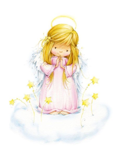 Красивый Ангелочек для рисования