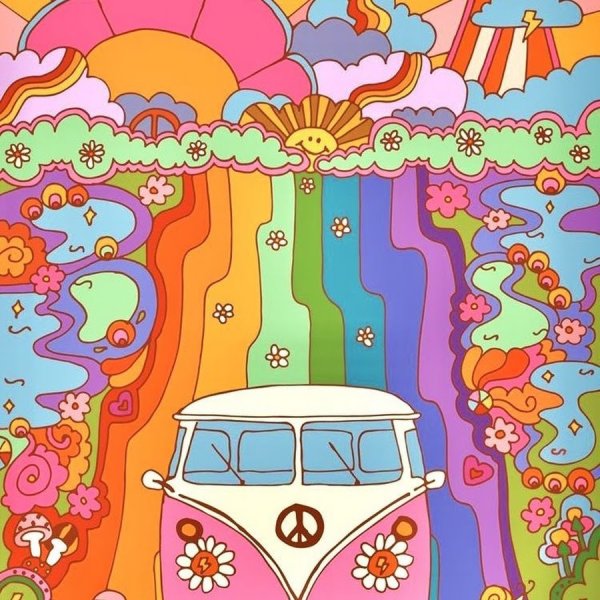 Человечки в стиле хиппи