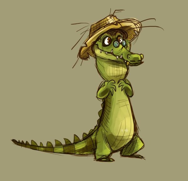 Крокодил арт