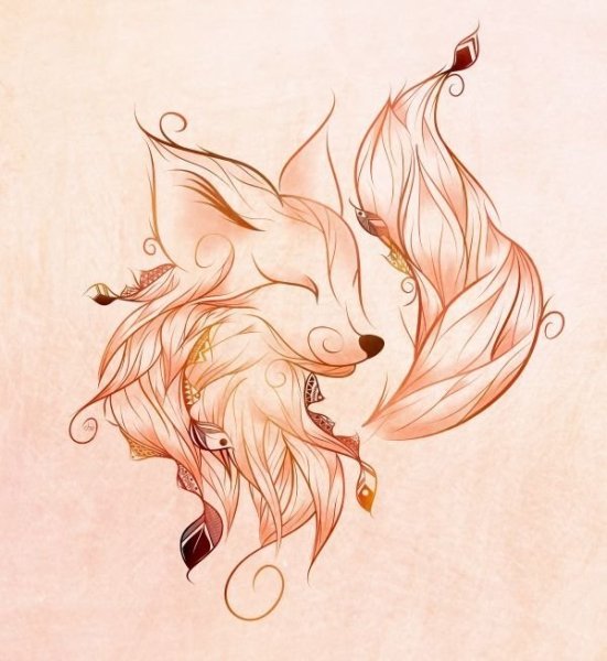 Кицунэ Девятихвостая лиса Чиби