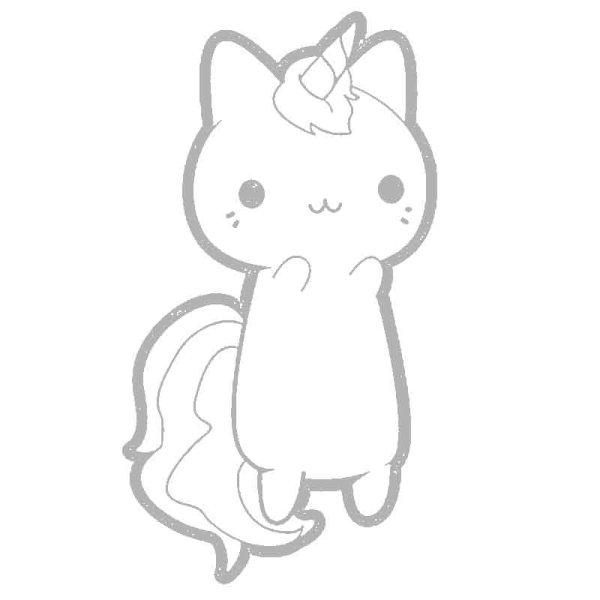 Кот Единорог раскраска