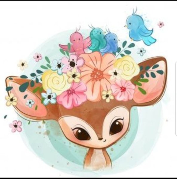 Милый Олененок мультяшный