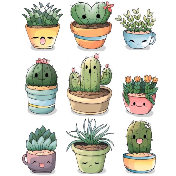 Стилизованные цветы для детей