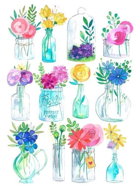 Красивые наклейки растения