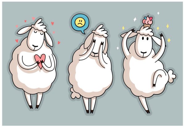 Милые барашки для срисовывания