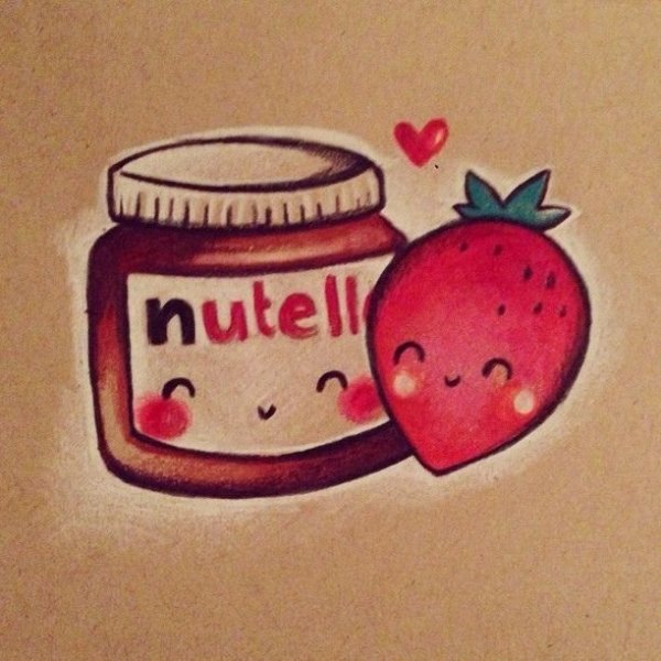 Нутелла рисунок милый
