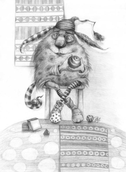 Домовой иллюстрации графические