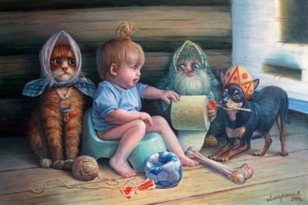 Рисунок домовенка Кузьки