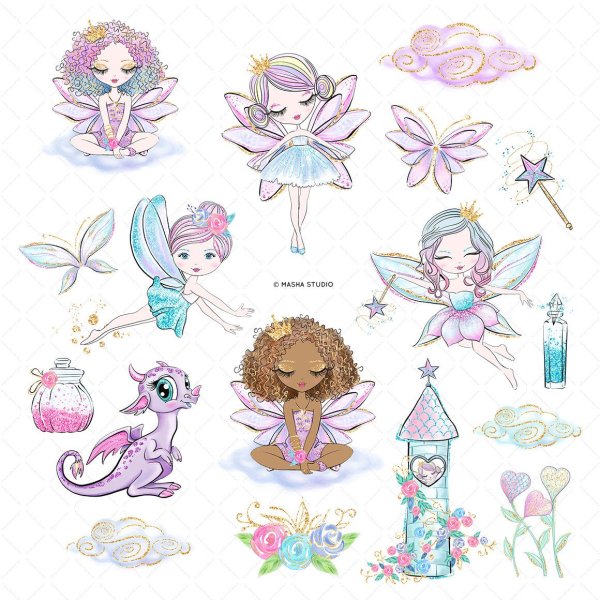 Наклейки феи для скрапбукинга