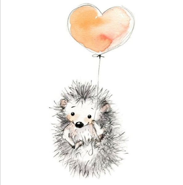 Милые ежики иллюстрации